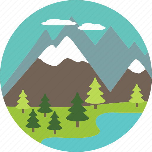 Climb, clouds, forest, landscape, mountain, nature, snowcap icon - Download on Iconfinder