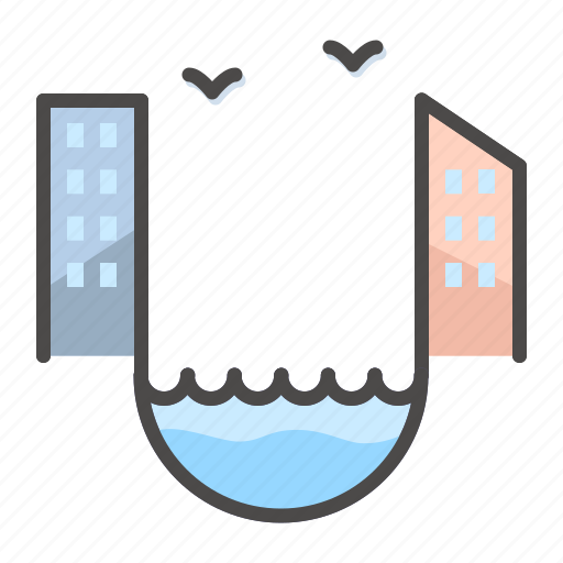 Building, channel, city, house, landscape icon - Download on Iconfinder
