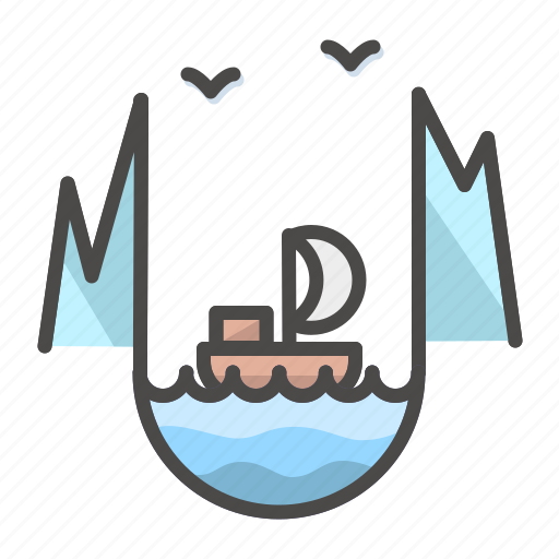 Iceberg, landscape, nature, north, ocean, sailboat, sea icon - Download on Iconfinder
