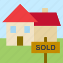 business, house, real estate, sold, sold sign