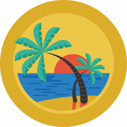 Relax, island, ocean, palm trees, sea, sun, holiday icon - Download on Iconfinder