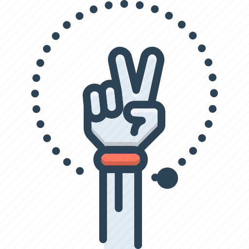 Gesture, victory, winning, serenity, conquest, hand showing, gesticulation icon - Download on Iconfinder