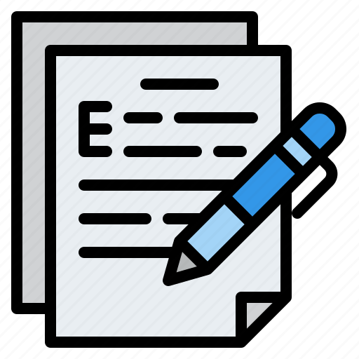 Writing, essays, pen, paper icon - Download on Iconfinder