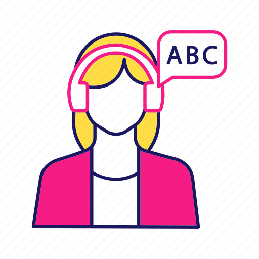 Audio lesson, english, foreign, headphones, language, learning, listening icon - Download on Iconfinder