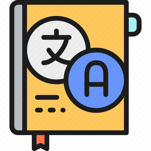 Dictionary, online, outline, speak, translate, translation, vocabulary icon - Download on Iconfinder