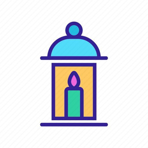 Candle, equipment, lamp, lantern, light, portable, vintage icon - Download on Iconfinder