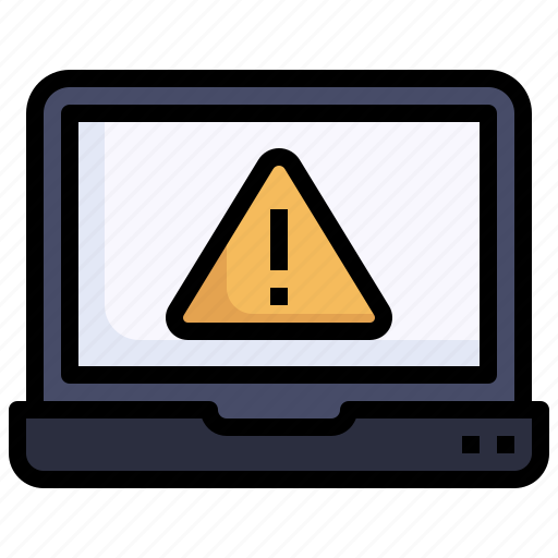 Alert, warning, security, laptop, error icon - Download on Iconfinder