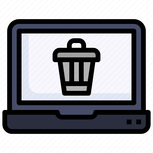 Trash, uninstall, laptop, delete, bin icon - Download on Iconfinder