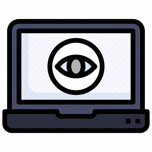 Vision, eye, password, laptop, view, computer icon - Download on Iconfinder