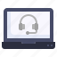 headset, online, support, laptop, communications, computer 