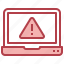 alert, warning, security, laptop, error 