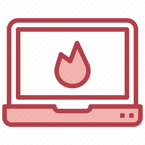Fire, cyber, attack, burning, laptop, security icon - Download on Iconfinder