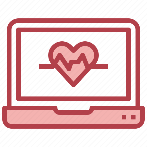 Health, heart, rate, monitor, laptop, computer, screen icon - Download on Iconfinder