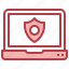 shield, online, security, protection, laptop, computer 
