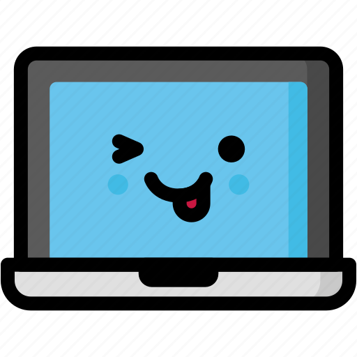 Emoji, emotion, expression, face, feeling, laptop, naughty icon - Download on Iconfinder