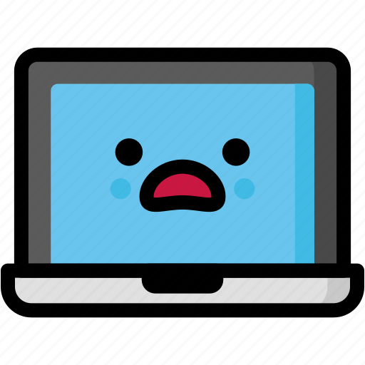 Emoji, emotion, expression, face, feeling, laptop, stunning icon - Download on Iconfinder