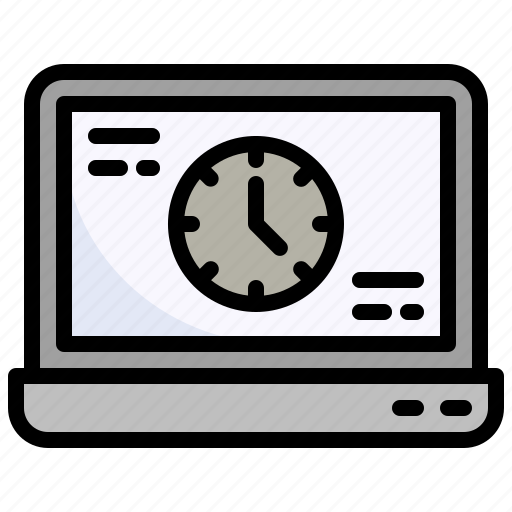 Clock, time, date, laptop, application icon - Download on Iconfinder