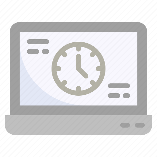 Clock, time, date, laptop, application icon - Download on Iconfinder