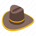 cowboy, hat, isometric