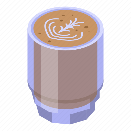 Latte, draw, isometric icon - Download on Iconfinder