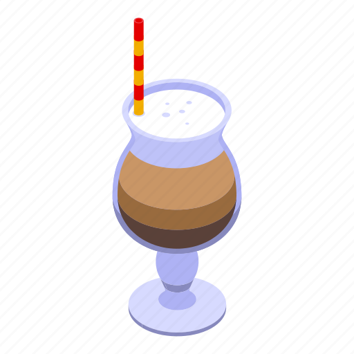 Latte, breakfast, isometric icon - Download on Iconfinder