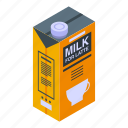 milk, latte, isometric