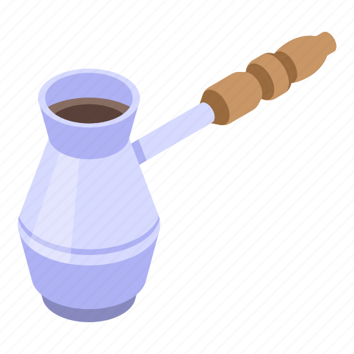Coffee, turka, isometric icon - Download on Iconfinder