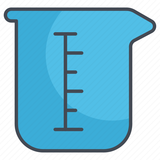 Beaker, experiment, laboratory, science, water icon - Download on Iconfinder