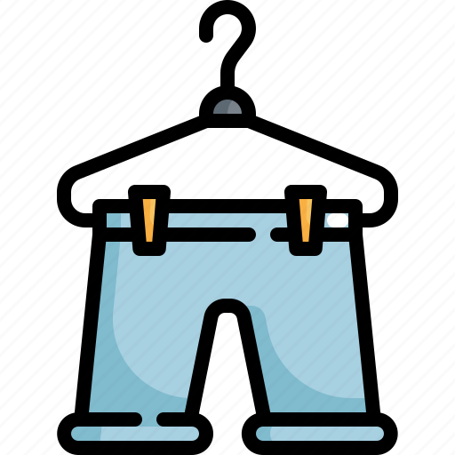 Clothing, hanger, hanging, laundry, pants, shorts, trousers icon - Download on Iconfinder