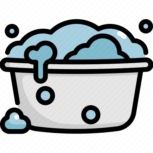 Bucket, clothes, clothing, laundry, washing, water icon - Download on Iconfinder
