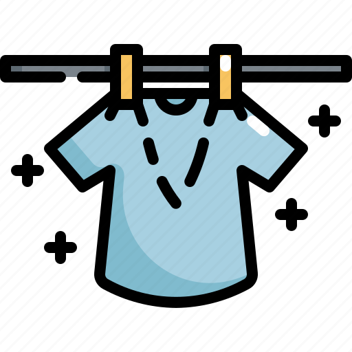 Clothes, clothing, dry, hanging, laundry, shirt, washing icon - Download on Iconfinder