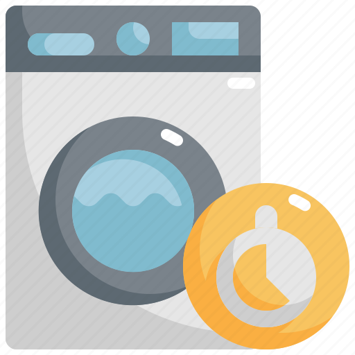 Clothes, clothing, laundry, machine, time, timer, washing icon - Download on Iconfinder