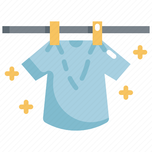 Clothes, clothing, dry, hanging, laundry, shirt, washing icon - Download on Iconfinder