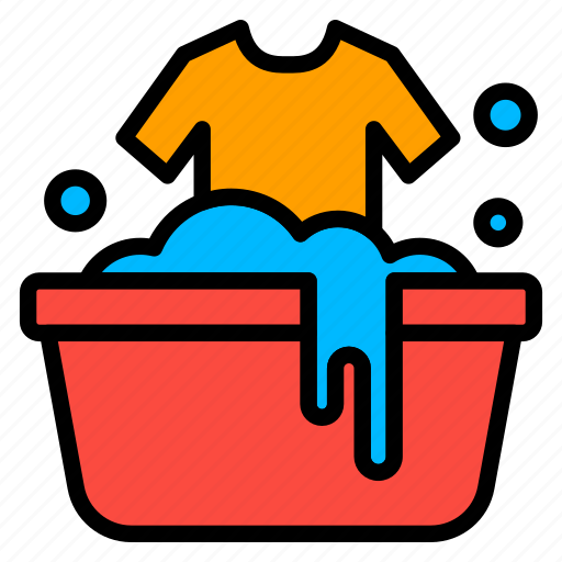 Bucket, clothes, detergent, laundry, washing icon - Download on Iconfinder