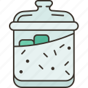 laundry, jar, powder, detergent, container