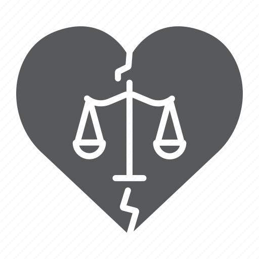 Broken, divorce, heart, law, love, marriage, separation icon - Download on Iconfinder