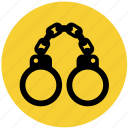 crime, criminal, handcuffs, law, manacle, shackles 