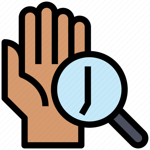 Hand, search, magnifier, inquiry, investigation icon - Download on Iconfinder