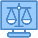 monitor, balance, scale, law, justice