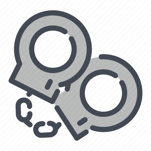 Bracelets, handcuffs, justice, law, manacle, police icon - Download on Iconfinder