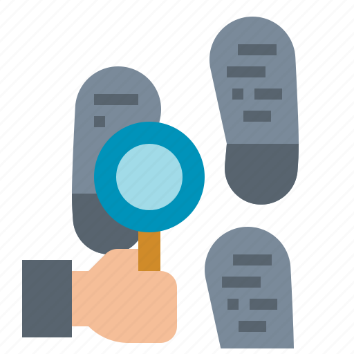 Footprint, investigate, justice, search icon - Download on Iconfinder