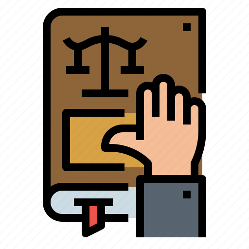 Bibble, hand, justice, law, swear icon - Download on Iconfinder