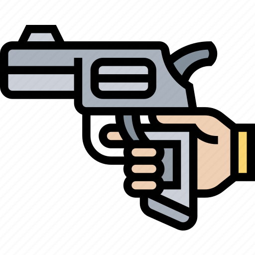 Handgun, weapon, shoot, violence, criminal icon - Download on Iconfinder