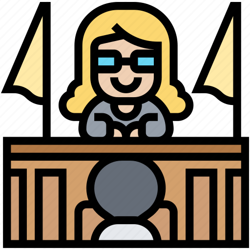 Courtroom, judge, testimony, prosecution, justice icon - Download on Iconfinder