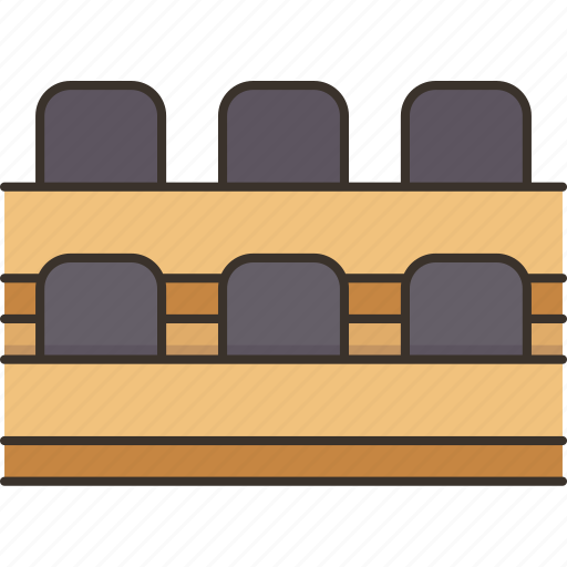 Courtroom, seat, jury, box, chairs icon - Download on Iconfinder