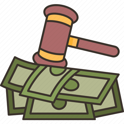 Lawsuit, settlement, money, payment, auction icon - Download on Iconfinder