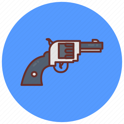 Revolver, colt, pistol, handgun, machine, gun, security icon - Download on Iconfinder