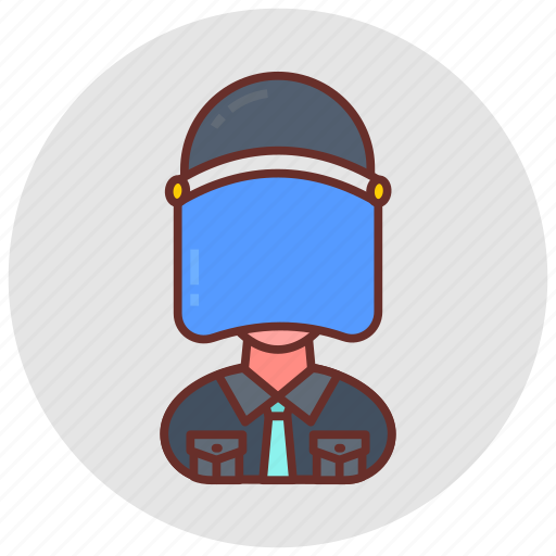 Riot, police, dispute, controller, force, ranger, lawman icon - Download on Iconfinder