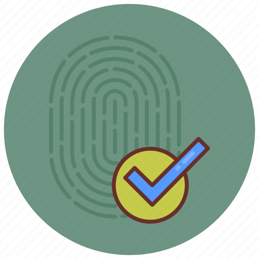 Fingerprint, passed, verified, print, authentic, real, valid icon - Download on Iconfinder