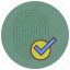 fingerprint, passed, verified, print, authentic, real, valid, veritable, thumb 